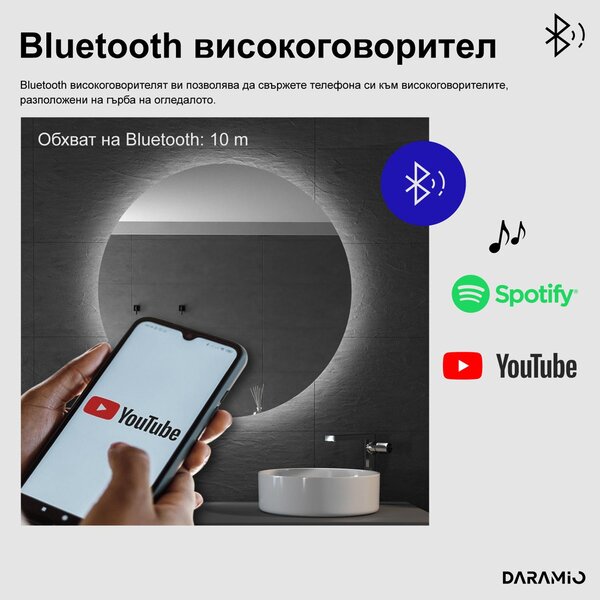 Атипични огледало с LED осветление G9