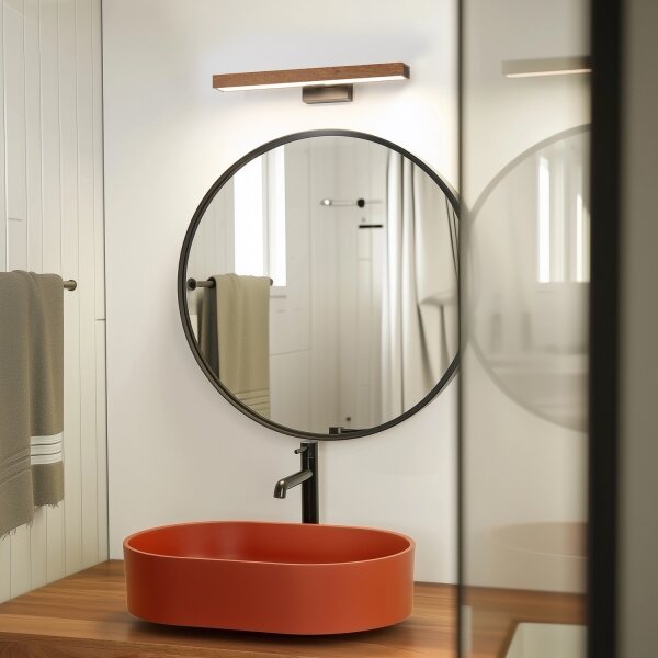 Brilagi-LED Лампа за огледало в баня WOODY MIRROR LED/8W/230V IP44 дъб/черен