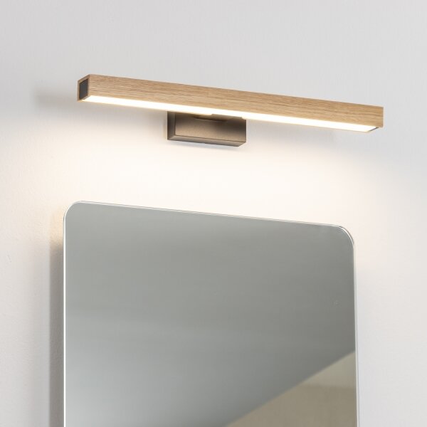 Brilagi-LED Лампа за огледало в баня WOODY MIRROR LED/8W/230V IP44 дъб/черен