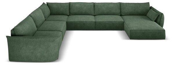 Тъмнозелен ъглов диван (ляв ъгъл) Vanda - Mazzini Sofas