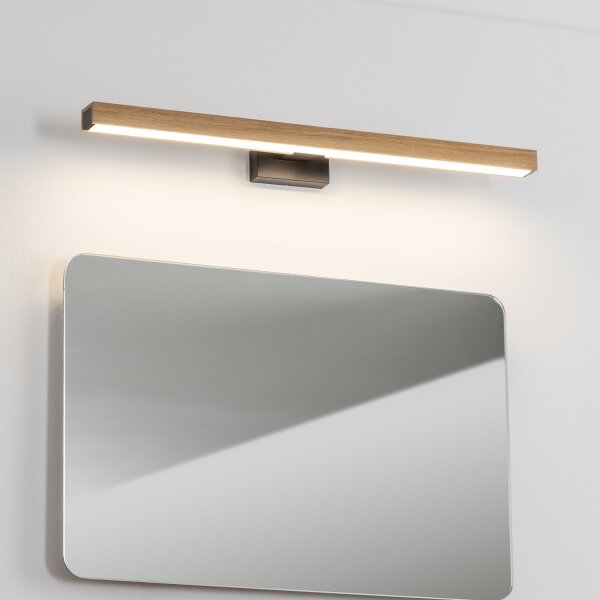 Brilagi-LED Лампа за огледало в баня WOODY MIRROR LED/12W/230V IP44 дъб/черен