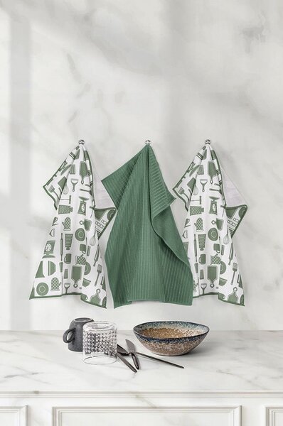 Кърпи в комплект от 3 кърпи от микрофибър 48x40 cm Essential - Tiseco Home Studio