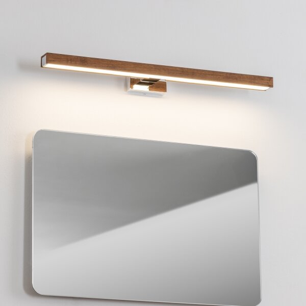 Brilagi-LED Лампа за огледало в баня WOODY MIRROR LED/12W/230V IP44 дъб/хром