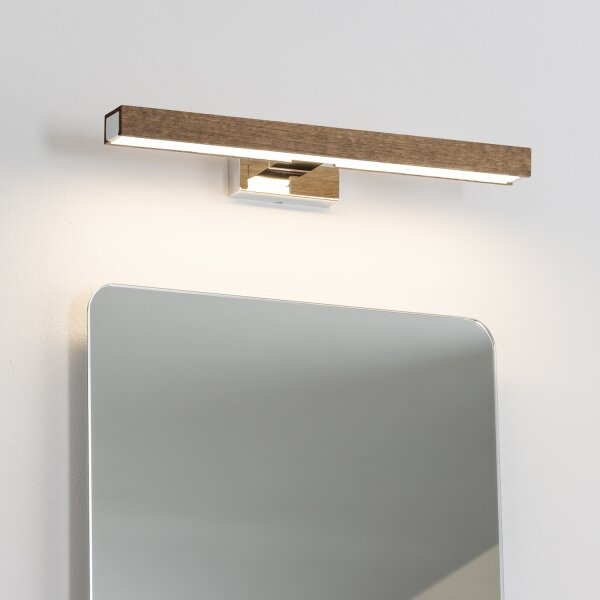 Brilagi-LED Лампа за огледало в баня WOODY MIRROR LED/8W/230V IP44 дъб/хром