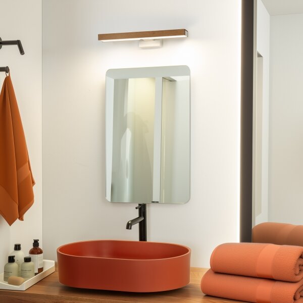 Brilagi- LED Лампа за огледало в баня WOODY MIRROR LED/8W/230V IP44 дъб/бял