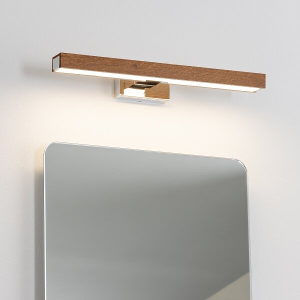Brilagi-LED Лампа за огледало в баня WOODY MIRROR LED/8W/230V IP44 дъб/хром