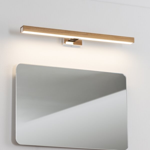Brilagi-LED Лампа за огледало в баня WOODY MIRROR LED/12W/230V IP44 дъб/хром
