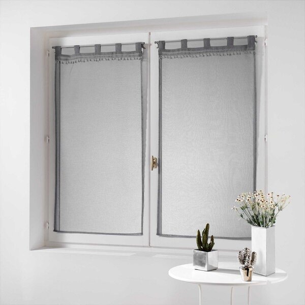 Сиви завеси в комплект от 2 бр. 60x120 cm Poupette – douceur d'intérieur