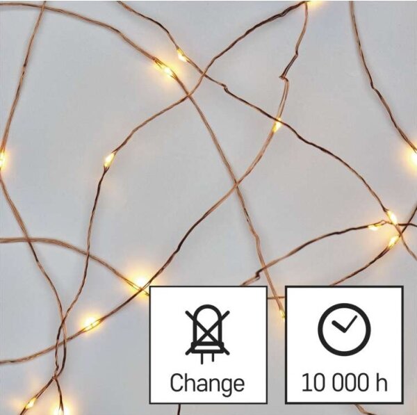 LED Екстериорни Коледни лампички 75xLED/12,5м IP44 топло бяло