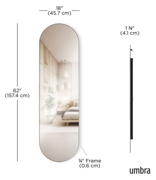 Стенно/стоящо огледало 46x157 cm Hubba – Umbra