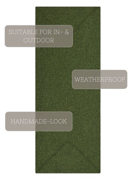 Зелен външен килим 200x80 cm - NORTHRUGS