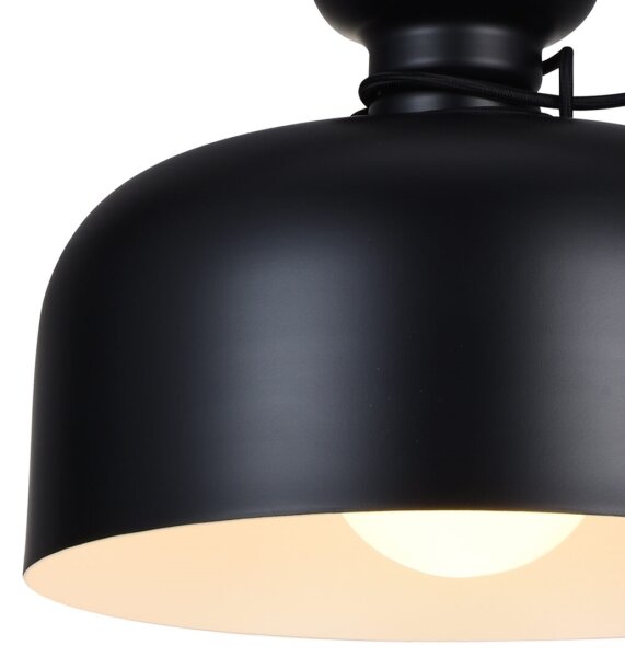 Klausen 111102 - Висящ полилей ABEL 2xE27/11W/230V Ø 28 см черен