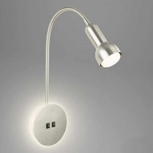 Briloner 2178012 - LED Гъвкав аплик 1xE14/10W/230V + LED/3W хром