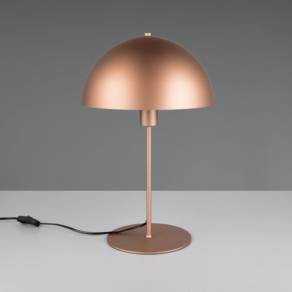 Trio Lighting Настолна лампа Nola, кафе, височина 45 см, метал, Кафяв / ръждив, Дневна/трапезария, Метал, Скандинавски