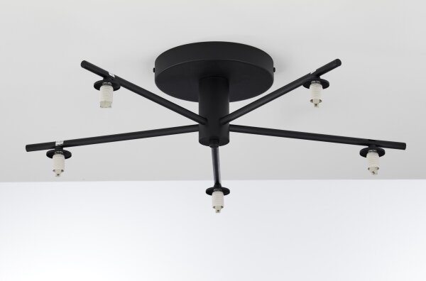 Jupiter 2047 - Полилей за повърхностен монтаж PRATO 5xG9/10W/230V черен/бежов