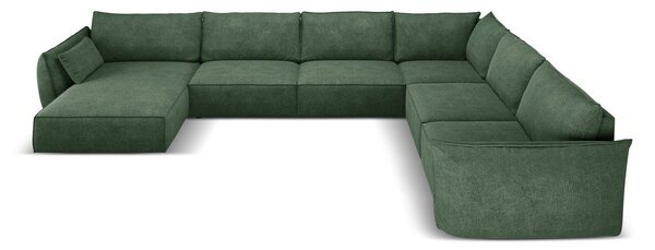 Тъмнозелен ъглов диван (десен ъгъл) Vanda - Mazzini Sofas