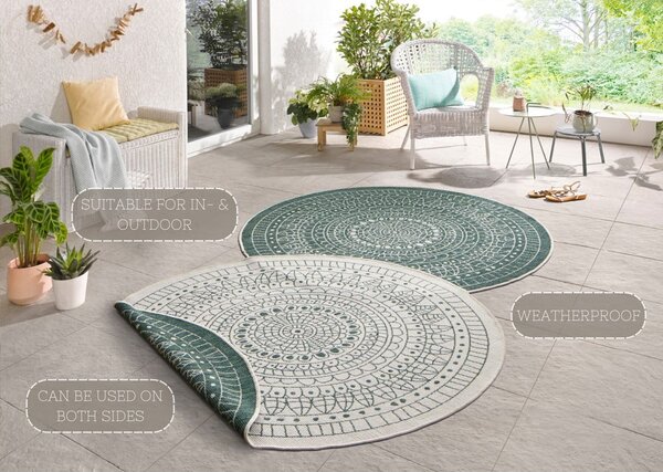Зелен килим за открито, ø 140 cm Porto - NORTHRUGS