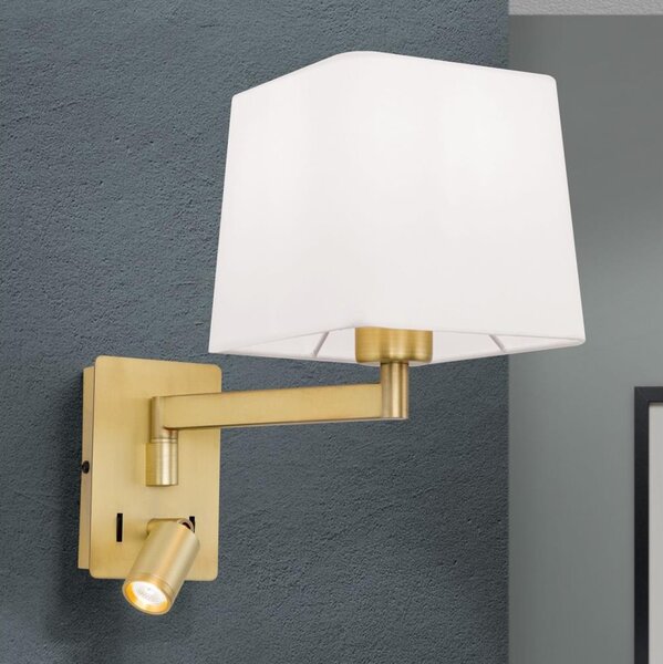 Orion WA 2-1469/1- LED стенна лампа CARLTON 1xE27/40W/230V + LED/3W бяла/златна
