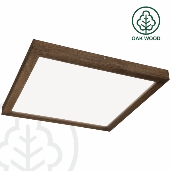 Brilagi-LED Осветително тяло за баня WOODY FRAME LED/40W/230V 60x60 cm IP44 дъб орех