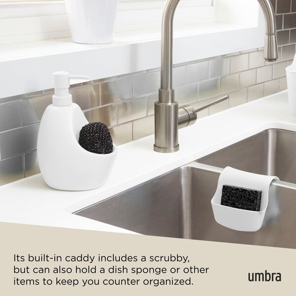 Бял керамичен диспенсер за сапун 590 ml Joey – Umbra