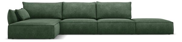 Тъмнозелен ъглов диван (ляв ъгъл) Vanda - Mazzini Sofas