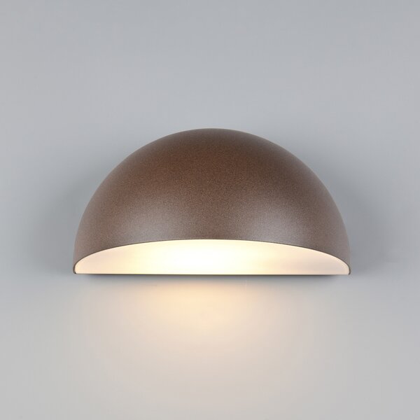 Trio Lighting Външна лампа за стена Maas, ръждивокафяво, алуминий под налягане, E27, Затъмняване, Кафяв / ръждив, Алуминий, Скандинавски