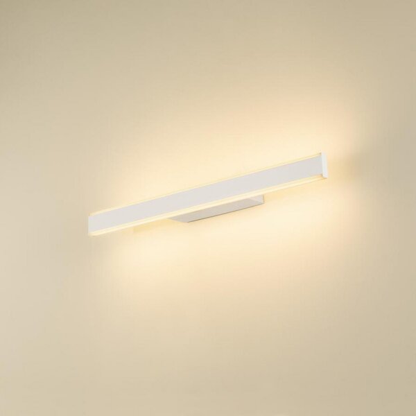 SLV LED стенна лампа за баня One Linear, 52 cm, бяла, метал, CCT, Затъмняване, Бял, Баня, Алуминий, Модерен