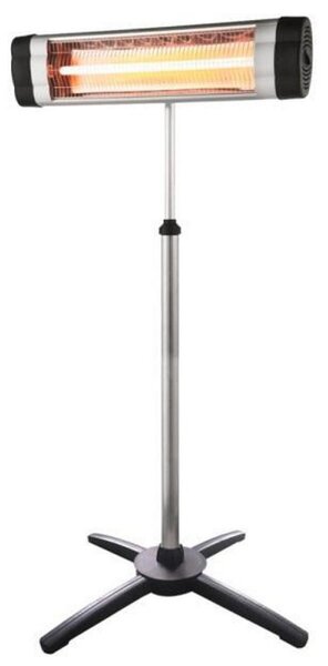 Кварцова печка ELITE IRH-0432, 2500W, 20 м2, Регулируема основа, Инфрачервен, IP-34, Регулируем термостат, Черен/сив