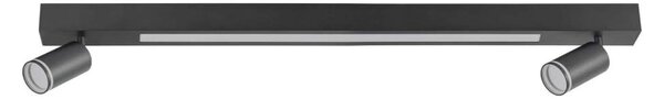 LED Плафониера ПАРИЖ LED/24W/230V + 2xGU10/10W черен