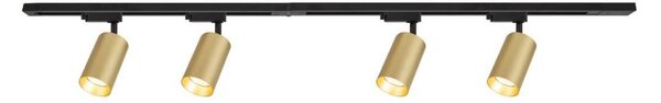 Спот в релсова система PIPE 4xGU10/10W/230V златист/черен