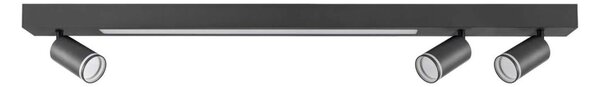 LED Плафониера ПАРИЖ LED/24W/230V + 3xGU10/10W черен