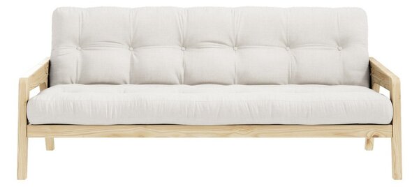Бял/бежов разтегателен диван 204 cm Grab - Karup Design