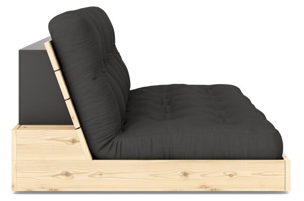 Тъмносив разтегателен диван 196 cm Base – Karup Design