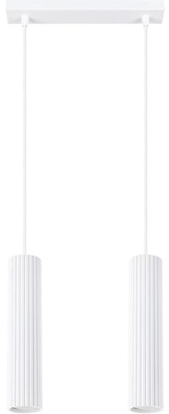 Sollux SL.1536 - Пендел KARBON 2xGU10/10W/230V бял