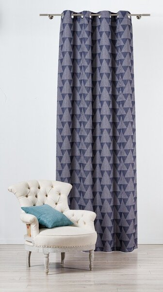 Синьо-сива завеса 130x260 cm Zatapa - Mendola Fabrics