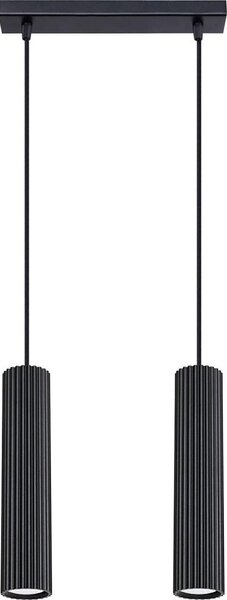 Sollux SL.1574 - Пендел KARBON 2xGU10/10W/230V черен