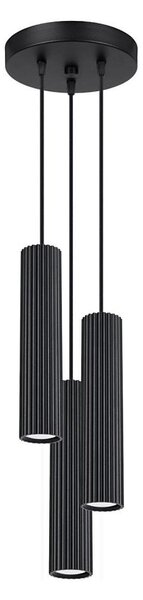 Sollux SL.1576 - Пендел KARBON 3xGU10/10W/230V черен