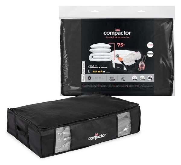 Черна кутия за съхранение под леглото XXL Black Edition 3D, 145 л - Compactor