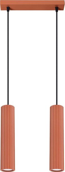 Sollux SL.1631 - Пендел KARBON 2xGU10/10W/230V червен
