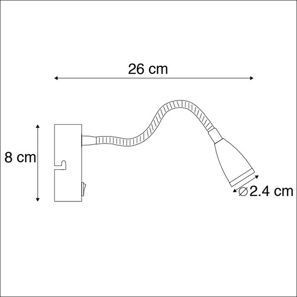 Модерна гъвкава стенна лампа бял LED - Flex