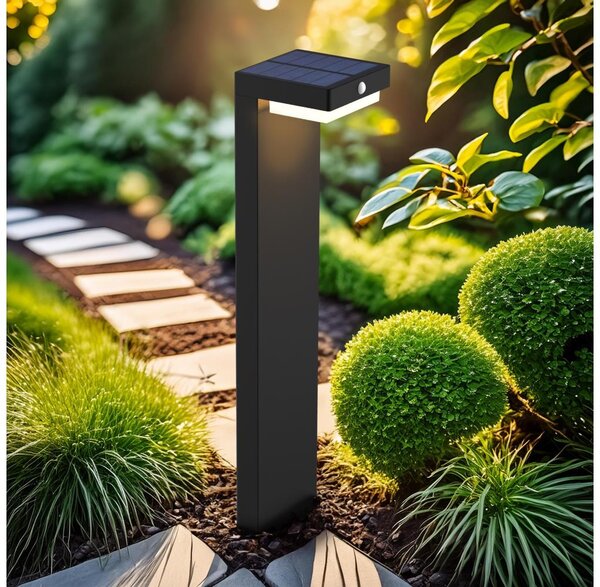Solight WO7202 - LED соларна лампа с датчик PALERMO LED/5W/2000mAh IP54 черна