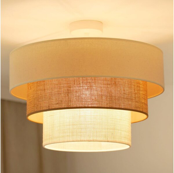 Brilagi полилей DENVER LUNETA 1xE27/15W/230V пр. 45 беж/кафяв/крем