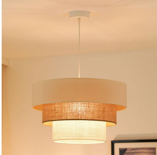 Brilagi - Полилей DENVER LUNETA 1xE27/15W/230V пр. 45 беж/кафяв/крем