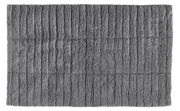 Сива постелка за баня 80x50 cm Tiles - Zone