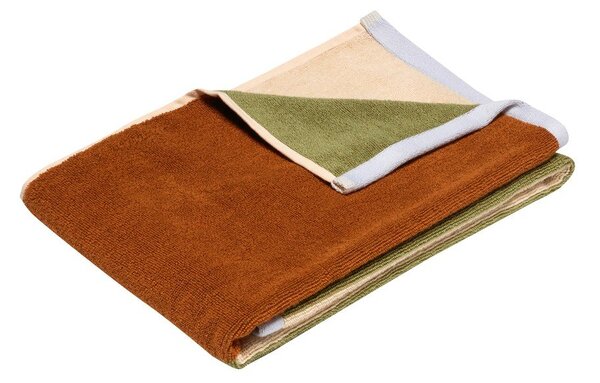 Кафява памучена кърпа от тери 50x100 cm Block – Hübsch