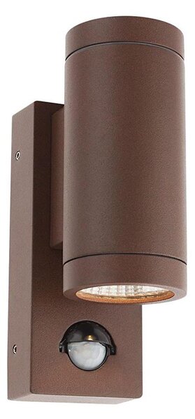 Redo 9455-LED Външен стенен осветител с сензор VINCE 2xLED/3W/230V IP54 кафяв