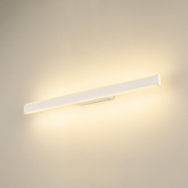 SLV LED стенна лампа за баня One Linear, 70 cm, бял, метал, CCT, Затъмняване, Бял, Баня, Алуминий, Модерен