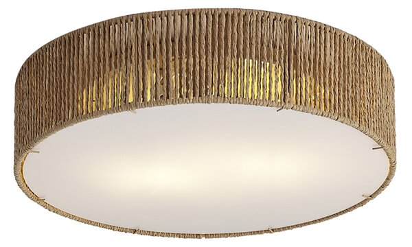 Japandi плафон естествен с абажур 38 см 2 светлини - Luz
