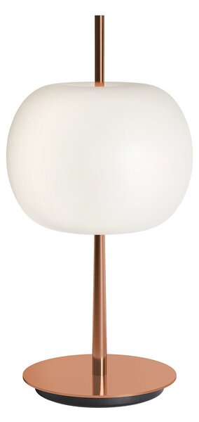 Kdln LED настолна лампа KUSHI, медна, височина 32 см, димер, CCT, Затъмняване, Мед, Дневна/трапезария, Стъкло, Дизайн