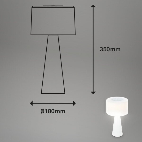 Briloner 7420016 - LED Димируема акумулаторна настолна сензорна лампа LED/4W/5V 3000K бял